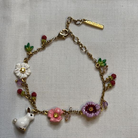 Les Nereides Enchanted Encounters Rabbit Charms Bracelet - Picture 5 of 12